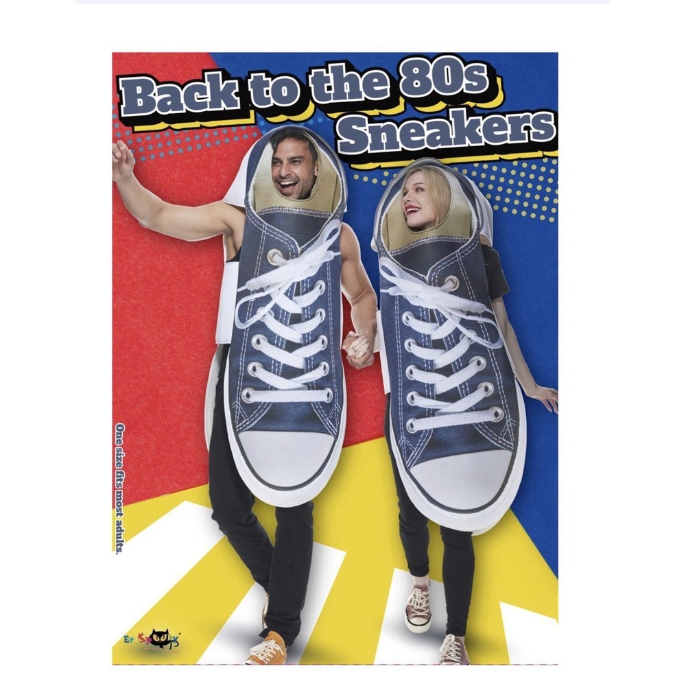 Back to the 80s Sneaker Costume Adult One Size Funny Novelty Halloween Outfit